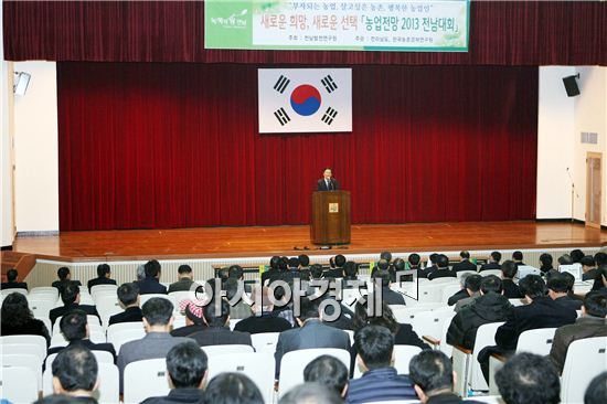[포토]한국농촌경제연구소와업무협약, 농업전망2013전남대회