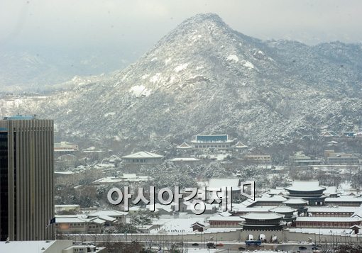 [포토]설산으로 변한 북한산 