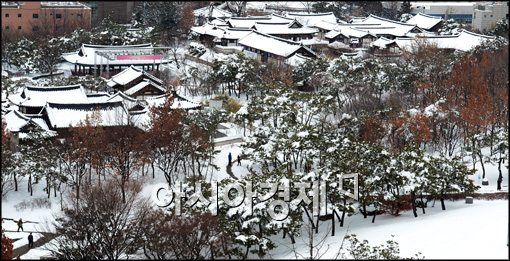 [포토]눈 덮힌 남산 한옥마을