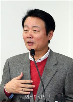 [포토] 제32대 대한농구협회장 선거, 정견 발표하는 한선교 후보
