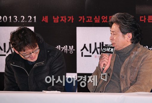 [포토]'신세계' 최민식, "감독님 다신 이런 작품 하지맙시다" 폭소~