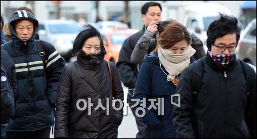 [포토]한파에도 출근하는 시민들