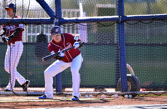 [포토] 박병호 '번트도 댈 줄 아는 4번타자가 될꺼야'