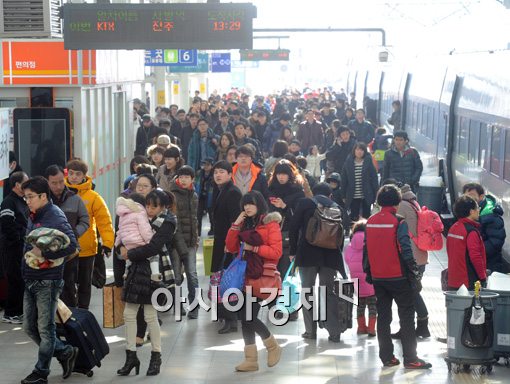[포토]귀경길에 오른 시민들 