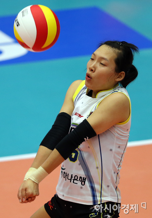 [포토] 김해란 '서브가 장난이 아닌데'