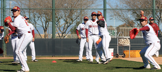 [포토] 넥센 히어로즈 투수조 훈련