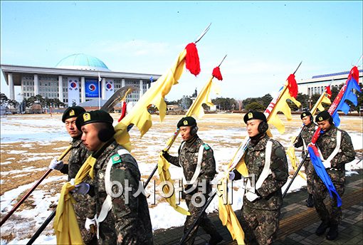 [포토]취임식 준비 한창