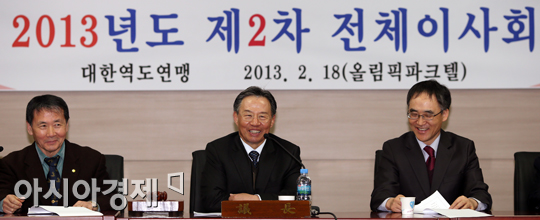 [포토] 대한역도연맹 제2차 전체 이사회, 인사말하는 류원기 회장