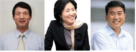 성명기 이노비즈협회 신임 회장, 이은정 한국여성벤처협회장, 남민우 벤처기업협회장(왼쪽부터).