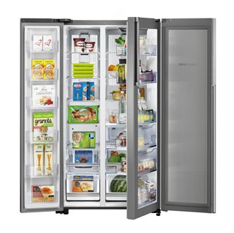 삼성전자가 선보인 지펠 푸드쇼케이스 FS9000 냉장고. 