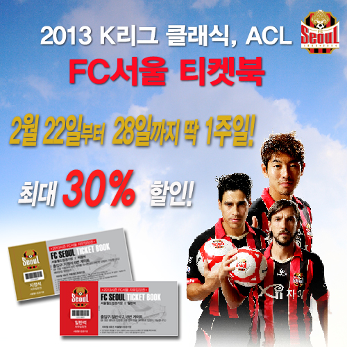 FC서울, 2013 티켓북 1주일 한정 판매