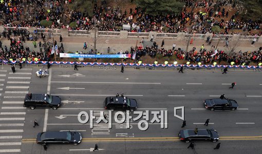 [포토]박근혜 대통령 카퍼레이드 