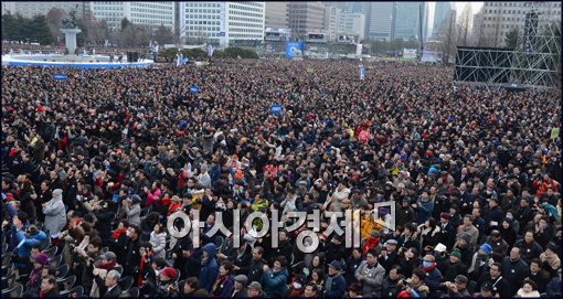 [포토]제18대 대통령 취임식에 몰린 인파