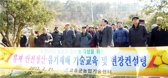 고흥군, 유자 안전생산 기술교육 및 현장컨설팅 실시