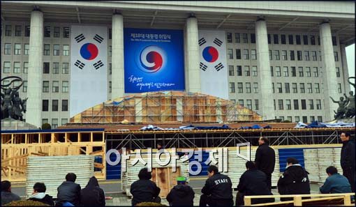 [포토]철거작업이 한창인 국회