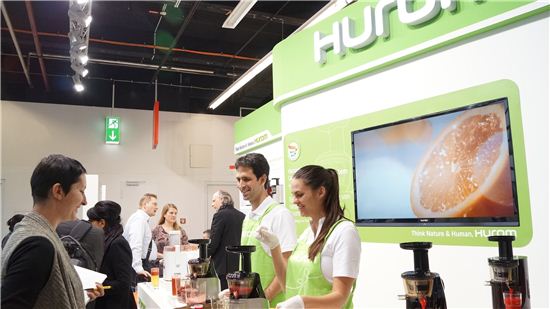 휴롬 원액기, 세계 최대 獨암비안떼 박람회서 호평