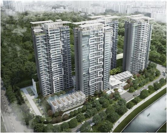 대우건설이 싱가포르에서 수주한 벤데미어 콘도미니엄 조감도. 대우건설은 앞서 발모랄 콘도미니엄, 스콧타워 등 싱가포르에서 최고급 콘도민엄 건축 공사를 수주했었다. 