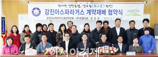 강진 아스파라거스 안정적 유통경로 확보