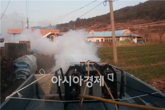 고흥군, 봄맞이 대대적인 방역소독 실시