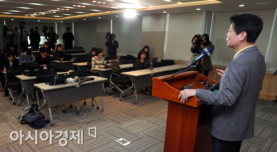 [포토] 한선교 총재, KBL 긴급 이사회 결과 브리핑