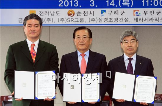 [포토]박준영 전남지사,  숙박 캠핑시설 구축 63억원 투자협약