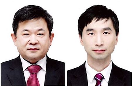 (왼쪽부터)제41대 대한한의사협회장으로 선출된 김필건 후보와 수석부회장 박완수 후보.