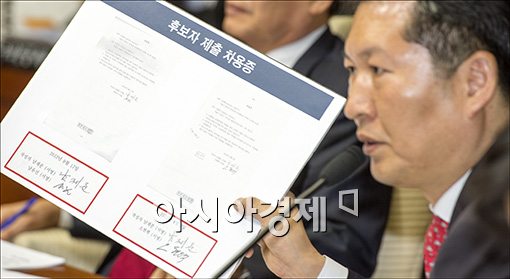 [포토]의혹 제기하는 정청래 의원