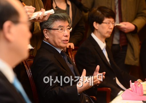 [포토]경제동향간담회 참석한 김중수 한은총재 