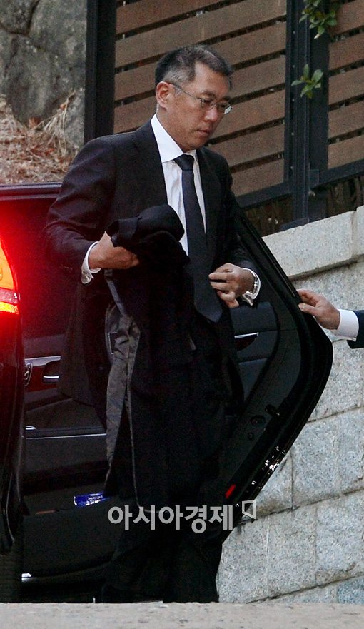 [포토]故정주영 명예회장 제사에 참석하는 정의선 부회장 