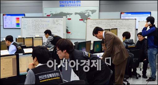 [포토]분주한 인터넷침해대응센터 직원들