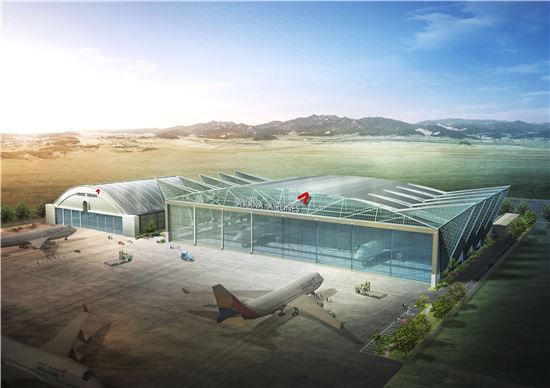 아시아나는 올 7월 인천국제공항에 제 2격납고를 완공한다. 