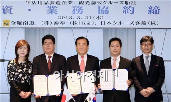 [포토]박준영 전남지사, 일본 K&J사와 200억원의 투자협약