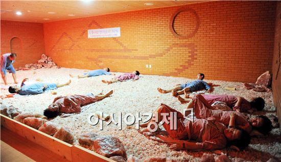 [남도 건강 여행]장흥군 우드랜드  "웰빙 편백소금집 " 관광객에게 인기 짱! 