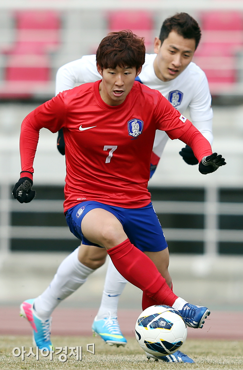 [포토] 지동원과 손흥민