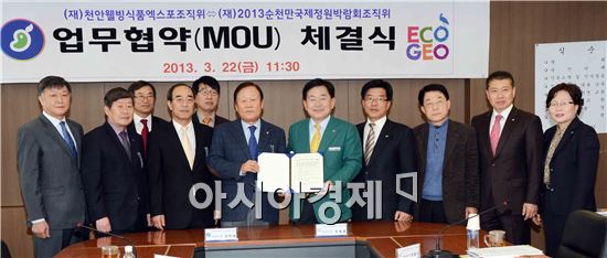 순천만정원박람회, 천안웰빙엑스포와 업무협약 체결 
