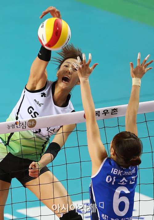 [포토] 한송이 '강력 스파이크'