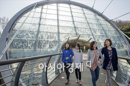 [포토]아쿠아아트 육교 워터스크린 본격 가동