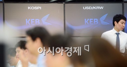 [포토]불 꺼진 딜링룸 전광판 