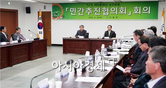 참고흥 새마을정신 실천운동 민간추진협의회 회의 가져