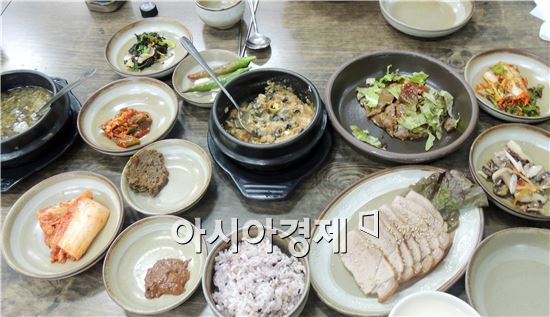 복맛정 농가맛집 보자기 식당 반찬