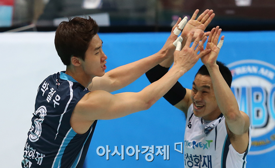 [포토] 박철우-여오현 '함께 기쁨'