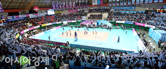 [포토] 프로배구 챔프전 뜨거운 열기