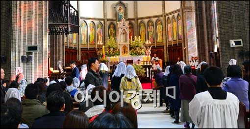 [포토]명동성당, 부활절 미사