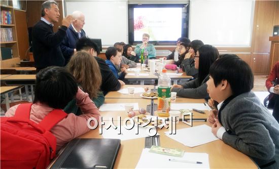 함평고 방문한 미국  P.C.A High School 학생들