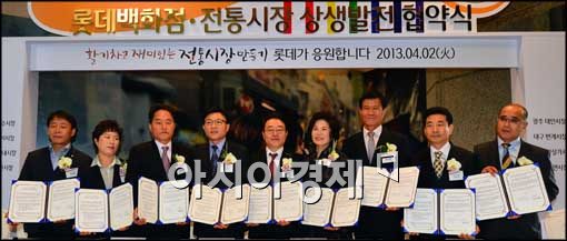 [포토]롯데백화점-전통시장 상생발전 협약식