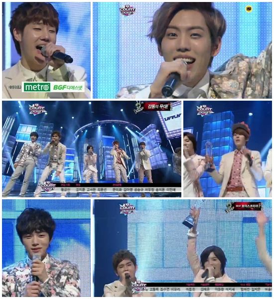 인피니트, '엠카' 1위··'공중파'이어 '케이블'도 접수