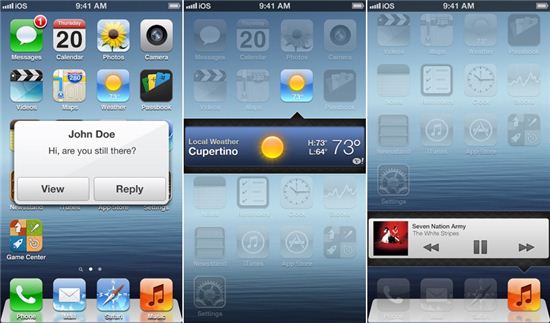 아이폰 바탕화면에 위젯도 깔 수 있다? iOS7 소문 무성