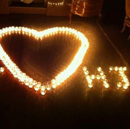 기성용 촛불사진 'H.J' 이니셜 시선집중 