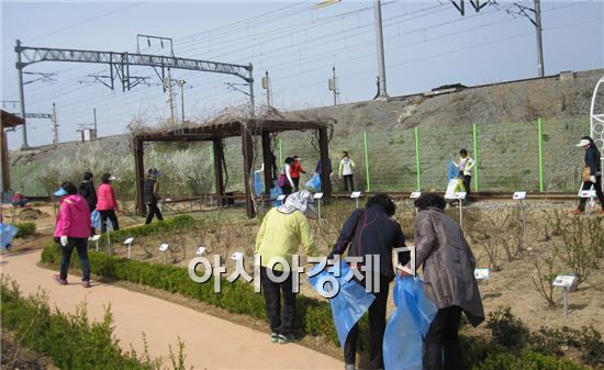 생활개선곡성군연합회, 섬진강기차마을 환경정화활동