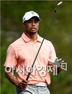 타이거 우즈가 2013마스터스를 앞두고 연습라운드를 하고 있다. 사진=Getty images/멀티비츠 
